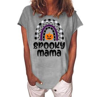 One Spooky Mama Family Halloween Costume Matching Women's Loosen T-shirt - Seseable