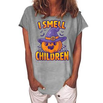 I Smell Children Dad Mom Teacher Halloween Costume V3 Women's Loosen T-shirt - Seseable