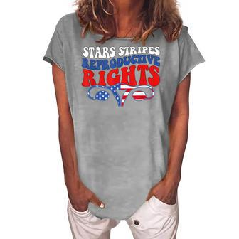Stars Stripes Reproductive Rights Patriotic 4Th Of July V2 Women's Loosen T-shirt - Seseable