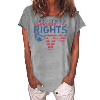 Stars Stripes Reproductive Rights Patriotic 4Th Of July V22 Women's Loosen T-shirt - Seseable