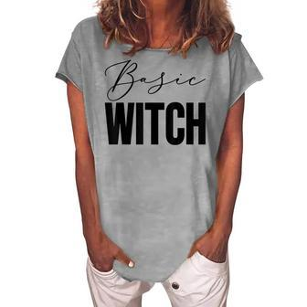 Basic Witch Costume Halloween Women's Loosen T-shirt - Seseable