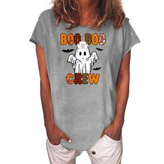 Boo Boo Crew Cute Halloween Nurse Women's Loosen T-shirt - Seseable