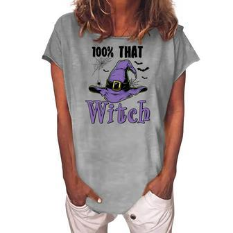 Halloween 100% That Witch Night Party Women's Loosen T-shirt - Seseable