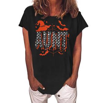 Aunt Halloween Costume Family Matching Halloween Auntie Women's Loosen Crew Neck Short Sleeve T-Shirt - Thegiftio UK