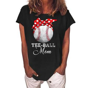 Baseball Headband Ball Mom Ball Mothers Day Mothers Women's Loosen Crew Neck Short Sleeve T-Shirt - Thegiftio UK