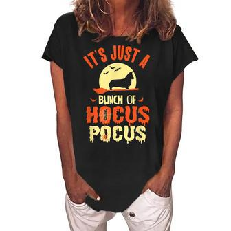Corgi Hocus Pocus Halloween Women's Loosen Crew Neck Short Sleeve T-Shirt - Seseable