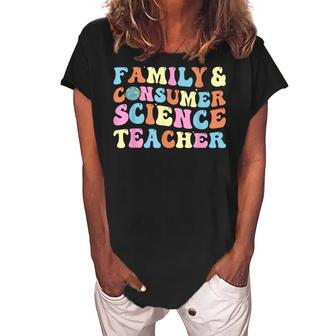 Family And Consumer Science Facs Teacher Back To School Women's Loosen Crew Neck Short Sleeve T-Shirt - Thegiftio UK