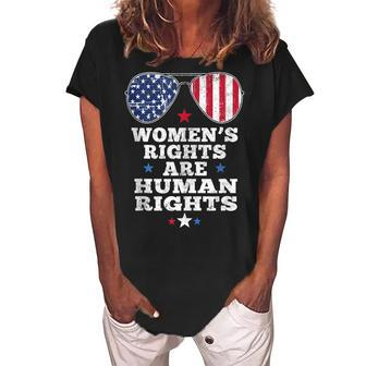 Human Rights Womens Right Reproductive Rights 4Th Of July Women's Loosen Crew Neck Short Sleeve T-Shirt - Seseable