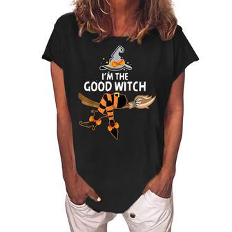 Im The Good Witch Halloween Matching Group Costume Women's Loosen Crew Neck Short Sleeve T-Shirt - Seseable