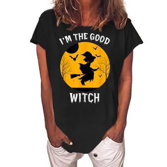 Im The Good Witch Halloween Matching Group Costume Women's Loosen Crew Neck Short Sleeve T-Shirt - Seseable