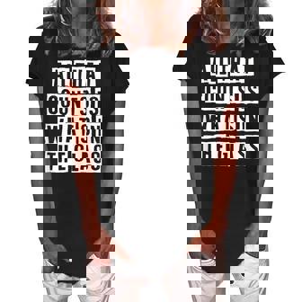 Lovely Funny Cool Sarcastic All That Counts Is Whats In The Women's Loosen Crew Neck Short Sleeve T-Shirt - Thegiftio