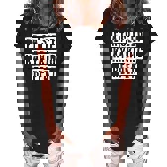 Lovely Funny Cool Sarcastic Eat Sleep Kayaking Repeat Women's Loosen Crew Neck Short Sleeve T-Shirt - Thegiftio