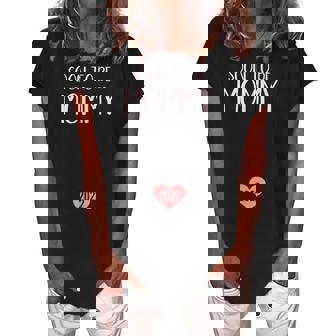 Mommy Soon To Be Mommy 2022 For New Mom Women's Loosen Crew Neck Short Sleeve T-Shirt - Thegiftio