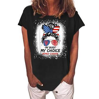 My Body My Choice Pro Choice Reproductive Rights V4 Women's Loosen Crew Neck Short Sleeve T-Shirt - Seseable