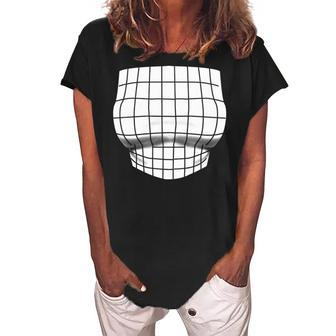 Optical Illusion V2 Women's Loosen Crew Neck Short Sleeve T-Shirt - Seseable
