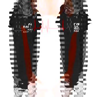 Pacu Nurse Heartbeat Post Anesthesia Care Unit Nursing Women's Loosen Crew Neck Short Sleeve T-Shirt - Thegiftio