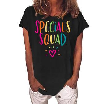 Specials Squad Art Music Pe Tech Gym Teacher Team V2 Women's Loosen Crew Neck Short Sleeve T-Shirt - Thegiftio UK
