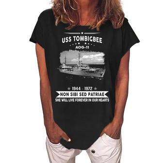 Uss Tombigbee Aog Women's Loosen Crew Neck Short Sleeve T-Shirt - Monsterry AU