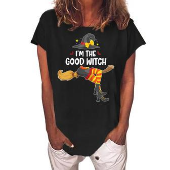 Womens Im The Good Witch Funny Halloween Matching Group Costume Women's Loosen Crew Neck Short Sleeve T-Shirt - Seseable
