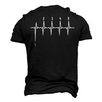1 Down 4 Up - Heartbeat Men's 3D T-shirt Back Print - Seseable