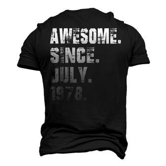 44 Year Old Awesome Since July 1978 44Th Birthday Men's 3D T-shirt Back Print - Seseable