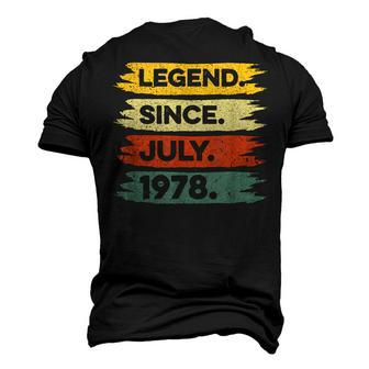 44Th Birthday Retro Vintage Legend Since July 1978 Men's 3D T-shirt Back Print - Seseable