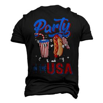 4Th Of July Food Party In The Usa Hot Dog Lover Men's 3D T-shirt Back Print - Seseable