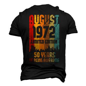 50 Years Old Vintage Awesome Since August 1972 50Th Birthday V2 Men's 3D Print Graphic Crewneck Short Sleeve T-shirt - Thegiftio UK