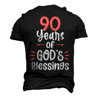 90 Years Of Gods Blessings 90 Year Old Happy 90Th Birthday Men's 3D T-shirt Back Print - Seseable