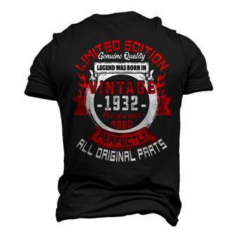 90Th Birthday Vintage Legends Born In 1932 90 Years Old Men's 3D T-shirt Back Print - Seseable