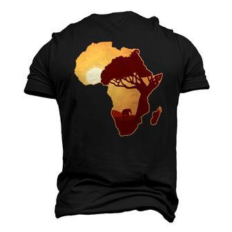 Africa Elephant Map African Safari Men's 3D T-Shirt Back Print | Mazezy