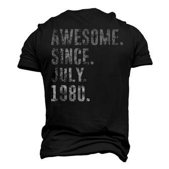 Awesome Since July 1980 42Nd Birthday Vintage 1980 Men's 3D T-shirt Back Print - Seseable