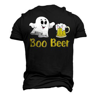 Boo Beer Ghost Drinker Funny Halloween Drinking Beer Men's 3D Print Graphic Crewneck Short Sleeve T-shirt - Thegiftio UK