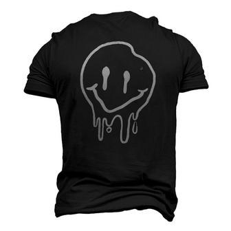Cool Melting Smiling Face Emojicon Melting Smile Men's 3D T-Shirt Back Print | Mazezy