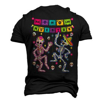 Couples Skeleton Dancing Sugar Skull Mexican Halloween Men's 3D T-shirt Back Print - Seseable