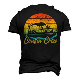 Cousin Crew Pontoon Boat Summer Retro Sunset Lake Vacation V2 Men's 3D T-shirt Back Print - Seseable