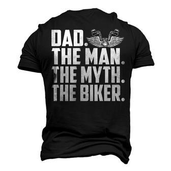 Dad The Biker Men's 3D T-shirt Back Print - Seseable