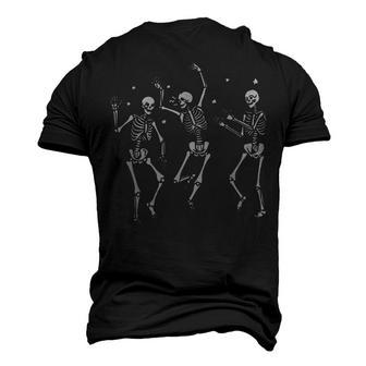 Dancing Skeleton Happy Halloween Ballet Skeleton Men's 3D T-shirt Back Print - Seseable