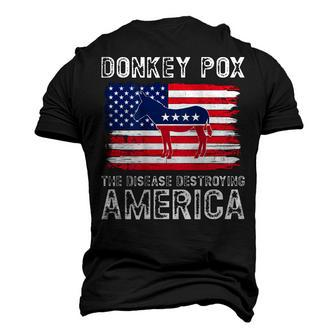 Donkey Pox The Disease Destroying America Back V2 Men's 3D Print Graphic Crewneck Short Sleeve T-shirt - Thegiftio UK