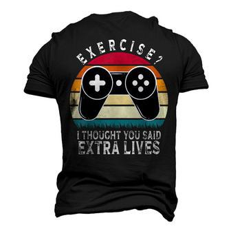 Extra Lives Funny Video Game Controller Retro Gamer Boys V13 Men's 3D Print Graphic Crewneck Short Sleeve T-shirt - Thegiftio UK