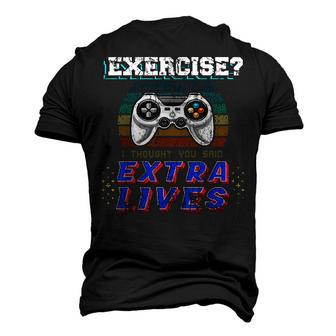 Extra Lives Funny Video Game Controller Retro Gamer Boys V3 Men's 3D Print Graphic Crewneck Short Sleeve T-shirt - Thegiftio UK