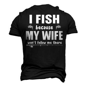 Fish Because V2 Men's 3D T-shirt Back Print - Seseable