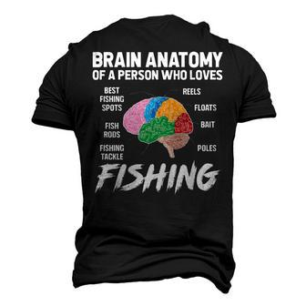 Fishing Brain Men's 3D T-shirt Back Print - Seseable