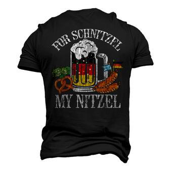 For Schnitzel My Nitzel Funny Oktoberfest German Beer Wurst Men's T-shirt 3D Print Graphic Crewneck Short Sleeve Back Print - Thegiftio UK