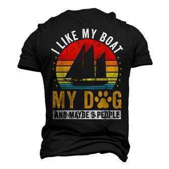 Funny Boating For Men Women Boaters Boat Owner & Dog Lover V2 Men's 3D Print Graphic Crewneck Short Sleeve T-shirt - Thegiftio UK