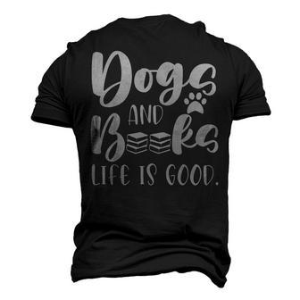Funny Book Lovers Reading Lovers Dogs Books And Dogs Men's 3D Print Graphic Crewneck Short Sleeve T-shirt - Thegiftio UK