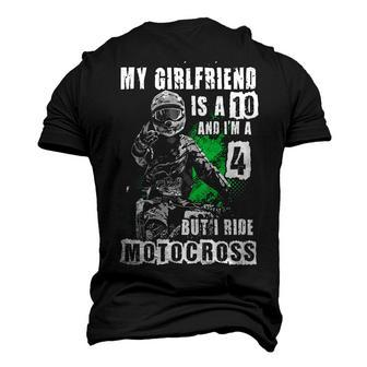 My Girlfriend Is A 10 - I Ride Motocross Men's 3D T-shirt Back Print - Seseable
