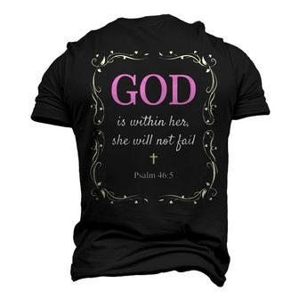 God Is Within Her She Will Not Fail Psalm 465 Men's 3D T-shirt Back Print - Seseable