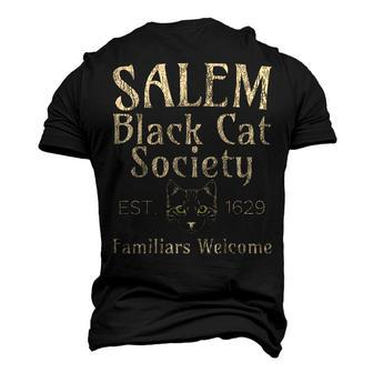 Halloween Salem Black Cat Society Familiars Welcome Men's 3D T-shirt Back Print - Seseable
