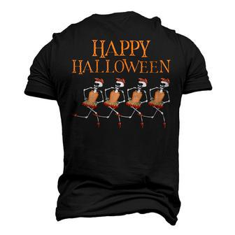 Womens Happy Costumes Halloween Skeleton Dancing Ballet Men's 3D T-shirt Back Print - Seseable